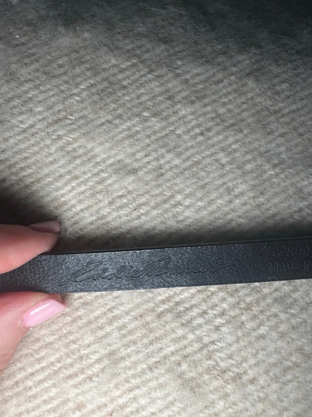 EDDIE BAUER Black Studded Skinny Leather Belt M $75 EUC KL